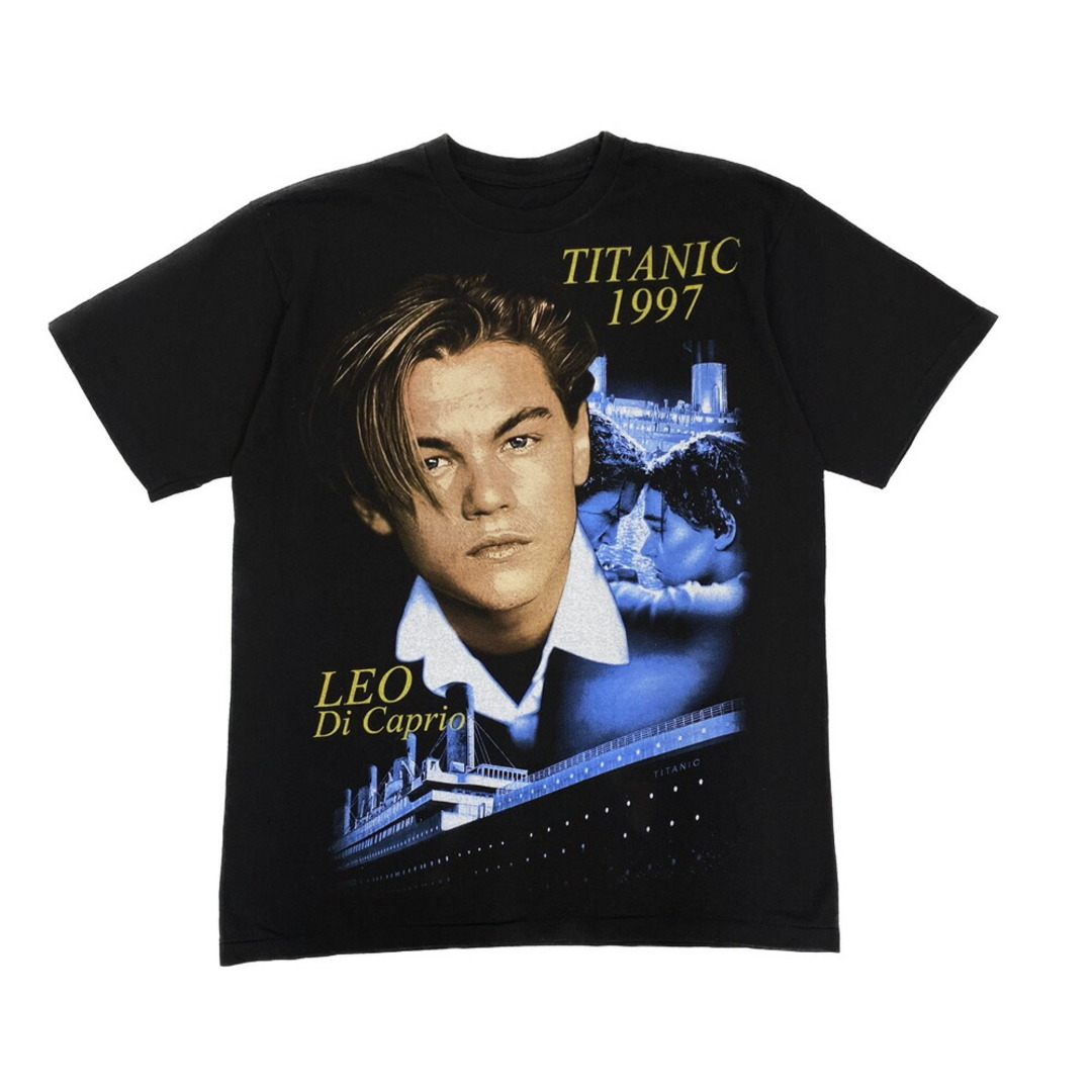 タイタニック Tシャツ サイズ 黒ブラックディカプリオ TITANIC映画XXL