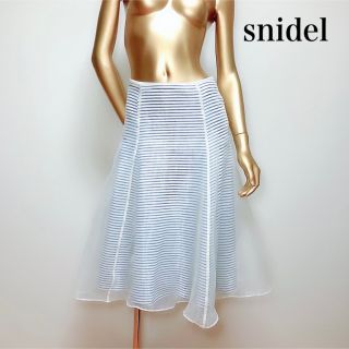 スナイデル(SNIDEL)のsnidel オーガンジーフレアスカート＊ハニーミーハニー me couture(ひざ丈スカート)