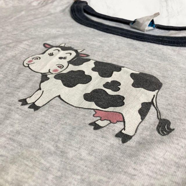 HIY BOXER 古着 90s ビンテージ　牛　アニマル　リンガー Tシャツ メンズのトップス(Tシャツ/カットソー(半袖/袖なし))の商品写真