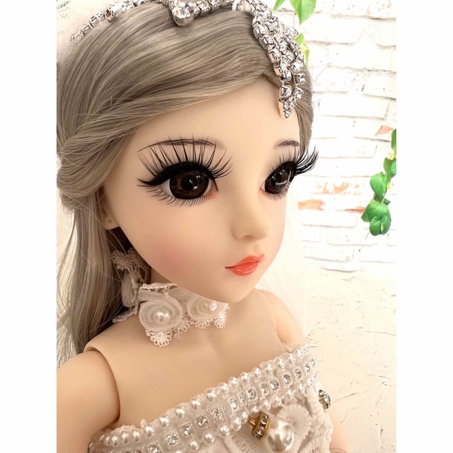 1/3ドール　BJD フルセット　ウェディングドレス　本体　衣装　アクセサリー ハンドメイドのぬいぐるみ/人形(人形)の商品写真