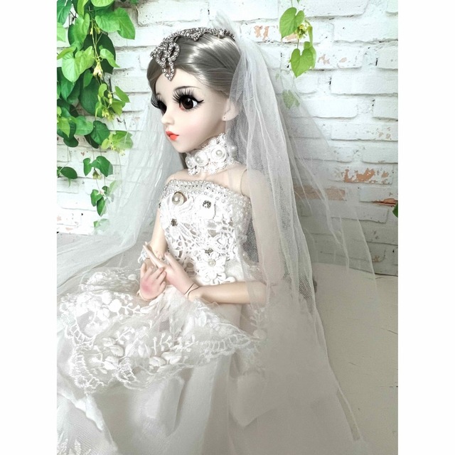 1/3ドール　BJD フルセット　ウェディングドレス　本体　衣装　アクセサリー ハンドメイドのぬいぐるみ/人形(人形)の商品写真