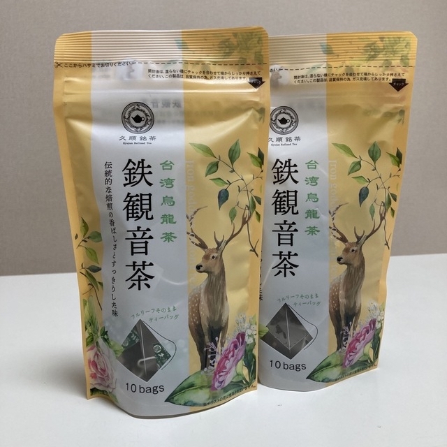 KALDI(カルディ)の《久順銘茶》台湾烏龍茶　鉄観音茶　2パックセット 食品/飲料/酒の飲料(茶)の商品写真