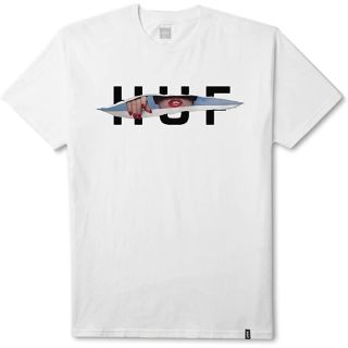 ハフ(HUF)のHUF Tシャツ XL OG LOGO RIPPED TEE リペッド ホワイト(Tシャツ/カットソー(半袖/袖なし))