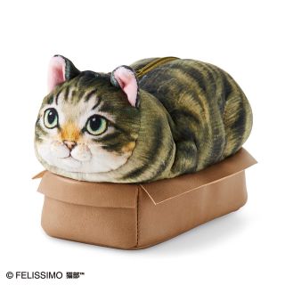 フェリシモ(FELISSIMO)の【新品】フェリシモ猫部 その箱絶対小さいよポーチの会　キジトラ(ポーチ)