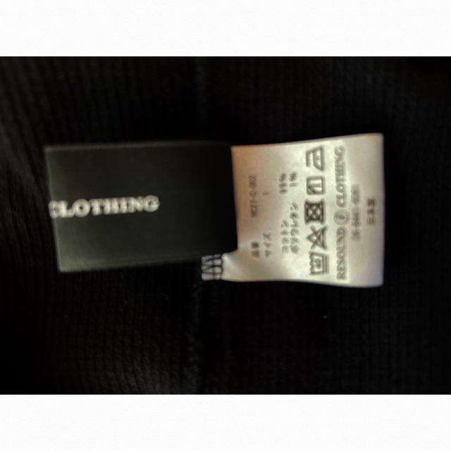 RESOUND CLOTHING(リサウンドクロージング)のワッフルサーマルルーズトレーナー　ブラック メンズのジャケット/アウター(その他)の商品写真