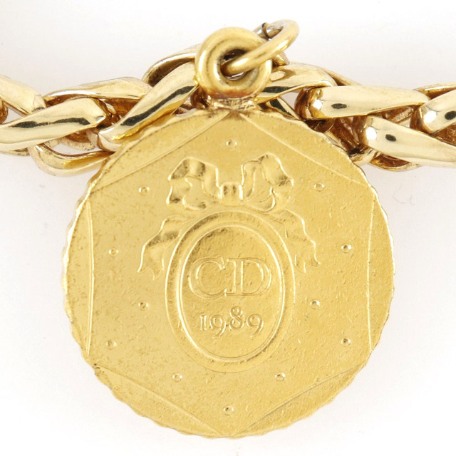 【Dior】クリスチャンディオール コイン RF1789 ヴィンテージ 金メッキ レディース ブレスレット