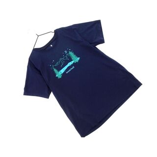 モンベル(mont bell)のmont-bell モンベル 1114482 ブルーレイク プリント Tシャツ sizeXL/紺 ■◆ レディース(Tシャツ(半袖/袖なし))