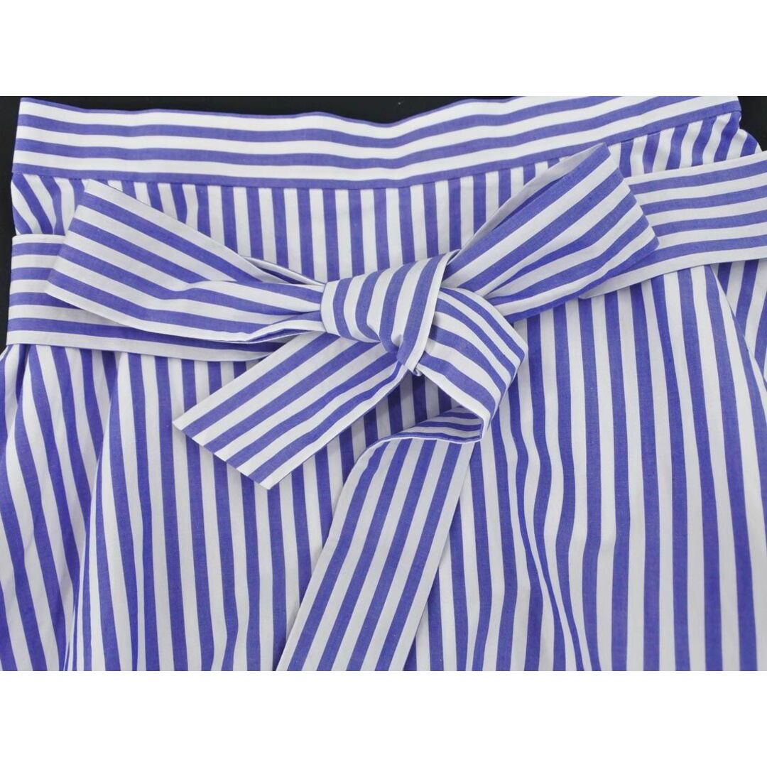 ABAHOUSE(アバハウス)のRouge vif ルージュヴィフ アバハウス ストライプ フレア スカート size38/白ｘ水色 ■◇ レディース レディースのスカート(ロングスカート)の商品写真