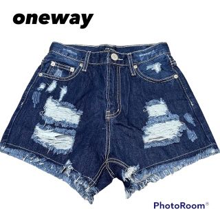 ワンウェイ(one*way)の【ショートパンツ】oneway ワンウェイ 夏 ジーンズ　Freesサイズデニム(ショートパンツ)