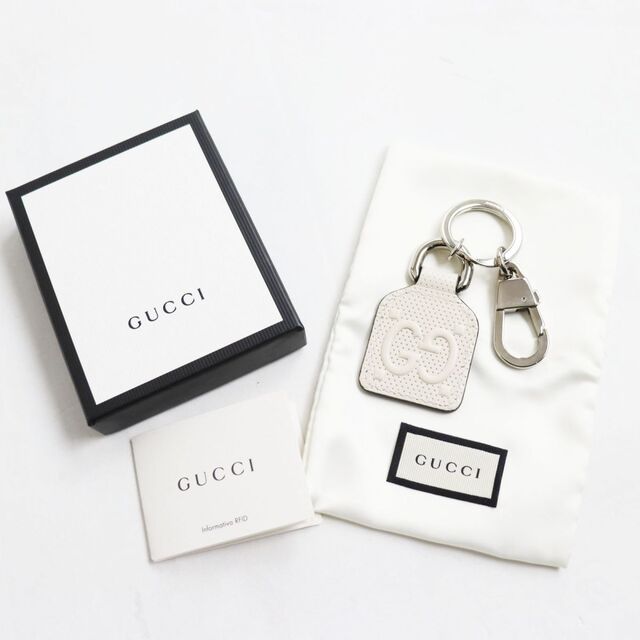 Gucci - 未使用品○GUCCI グッチ 624607 GGレザーエンボス キーリング