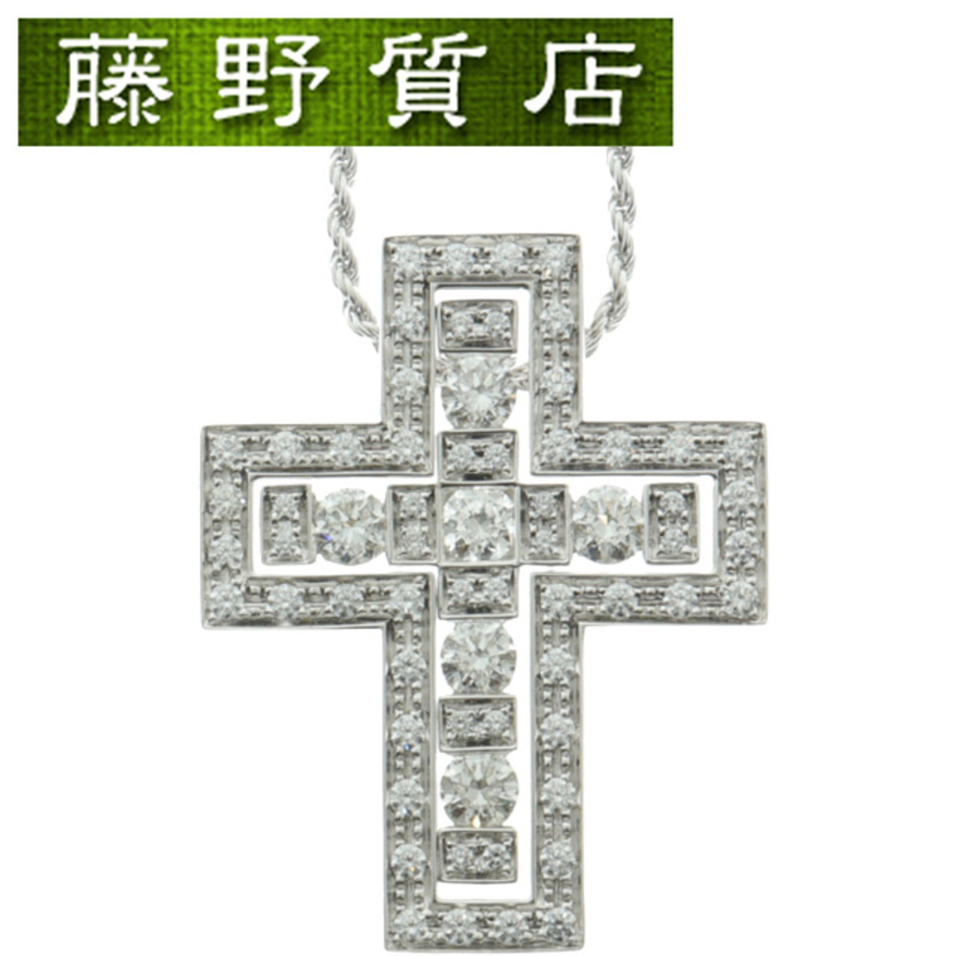 Damiani(ダミアーニ)の （新品仕上げ済）ダミアーニ DAMIANI ベルエポック クロス ダイヤ ネックレス 十字架 K18 WG × ダイヤ 約1.26ct 20073470 保証書 8589 レディースのアクセサリー(ネックレス)の商品写真