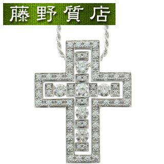 ダミアーニ(Damiani)の （新品仕上げ済）ダミアーニ DAMIANI ベルエポック クロス ダイヤ ネックレス 十字架 K18 WG × ダイヤ 約1.26ct 20073470 保証書 8589(ネックレス)