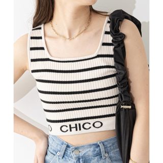 【Chico】裾ロゴクロップドタンクトップ(新品未使用)