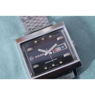 ラドー(RADO)の☆ラドーマンハッタン ブラックカラーNo.2 OH済超美品中古品☆(腕時計(アナログ))