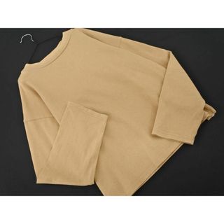 マウジー(moussy)のMOUSSY マウジー 長袖 カットソー sizeF/ベージュ ■◇ レディース(カットソー(長袖/七分))