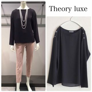 セオリーリュクス(Theory luxe)のセオリーリュクス   美品　ボートネック　ブラウス　ブラック(シャツ/ブラウス(長袖/七分))