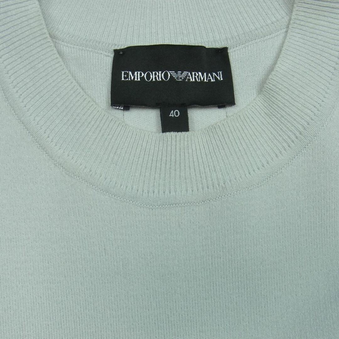 Emporio Armani(エンポリオアルマーニ)のEmporio Armani エンポリオ・アルマーニ 3K2AW5 2M23Z ノースリーブ ニット ワンピース ルーマニア製 ライトグレー系 40【中古】 レディースのワンピース(その他)の商品写真