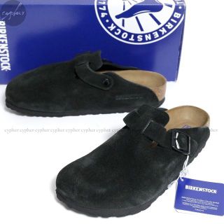 ビルケンシュトック(BIRKENSTOCK)の23cm 新品 ビルケンシュトック ボストン スエード レザー サンダル 黒(サンダル)