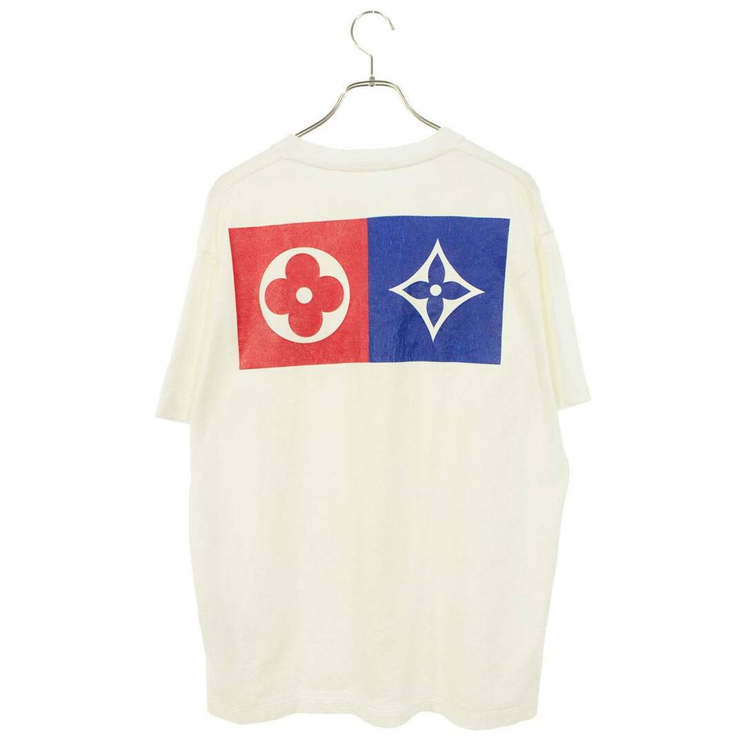 ルイヴィトン 19AW バックフラワー ロゴ プリント Tシャツ XXL ブロン