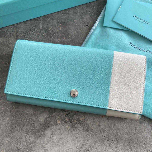 希少！ Tiffany ティファニー 長財布 ティファニーブルー ブロック 社