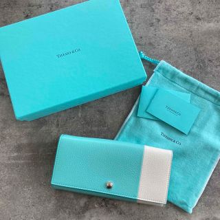 極美品 TIFFANY＆Co. 長財布 ティファニーブルー 421