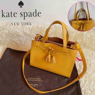 ケイトスペードニューヨーク(kate spade new york)の美品 ケイトスペード リボンタッセル 2WAY ハンドバッグ ショルダーバッグ(ハンドバッグ)