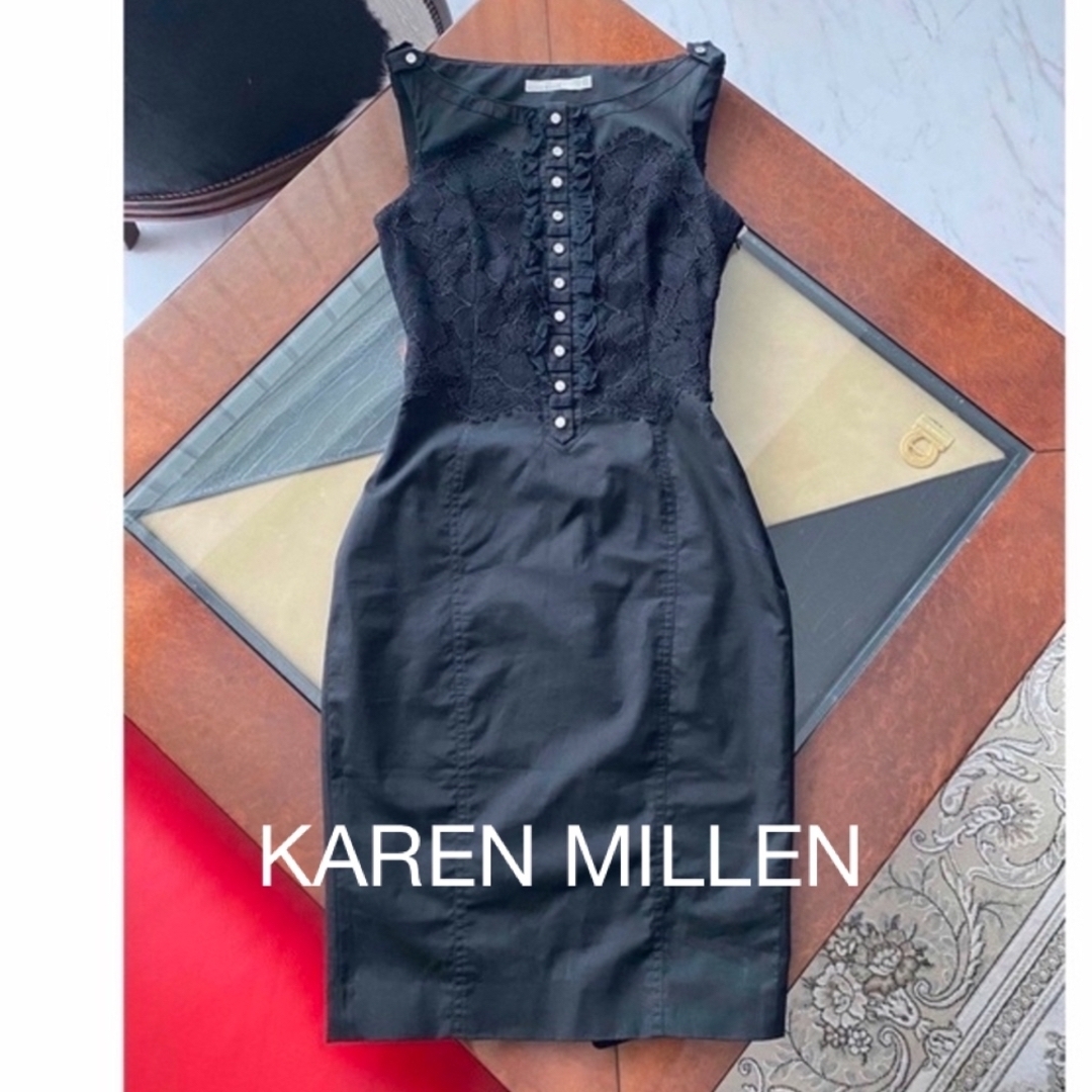 Karen Millen カレンミレン　ワンピース　ドレス　ロング　ブラック