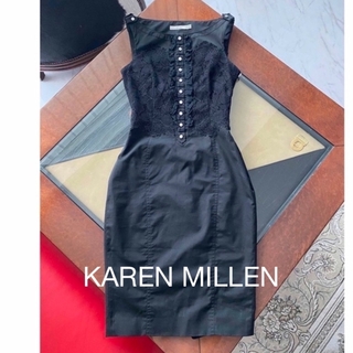 カレンミレン(Karen Millen)のKAREN MILLEN カレンミレン イギリス制 ワンピース XS-S (ひざ丈ワンピース)
