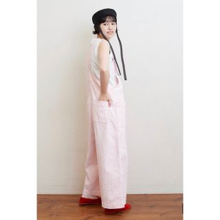 bulle de savon KapokTwill オーバーオール ピンク