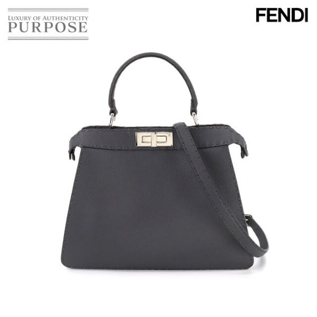 FENDI(フェンディ)の新品同様 フェンディ FENDI セレリア ピーカブー アイシーユー ミディアム  2way ハンド ショルダー バッグ レザー グレー 8BN321 VLP 90189211 レディースのバッグ(ハンドバッグ)の商品写真