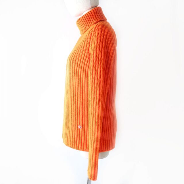 良品☆正規品 ルイヴィトン 18AW Chanky Rib Slit Roll Neck ロゴ金具