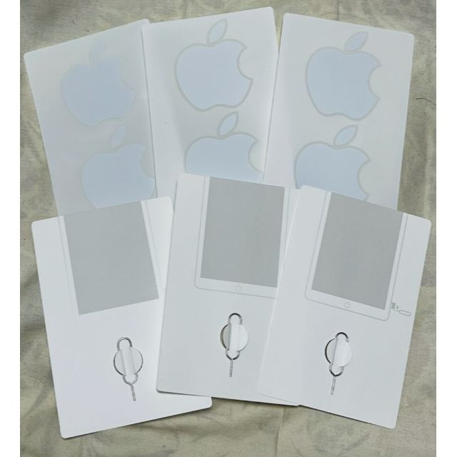Apple(アップル)のapple純正 iPad付属simピン3本、リンゴマークシール3シート スマホ/家電/カメラのPC/タブレット(その他)の商品写真