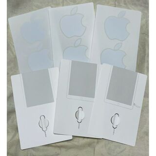 アップル(Apple)のapple純正 iPad付属simピン3本、リンゴマークシール3シート(その他)