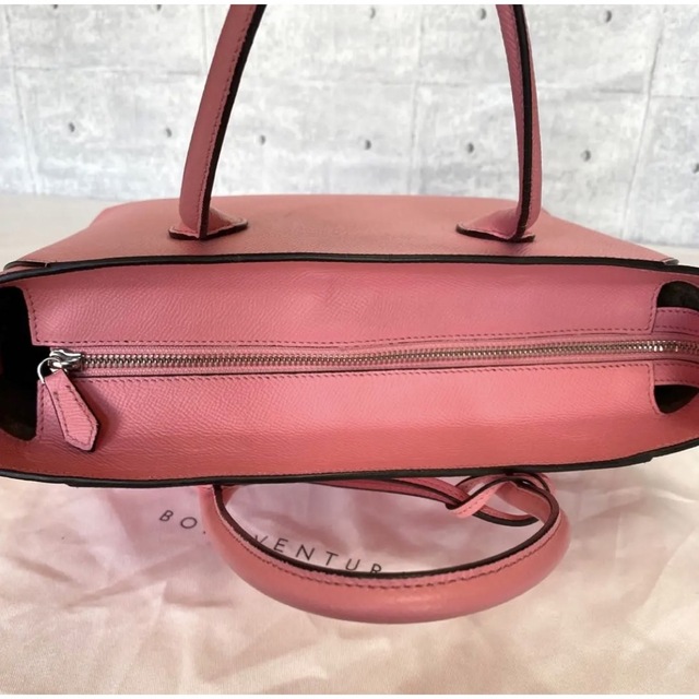 美品】BONAVENTURA ミア PMスモール アイシクルピンクトートバッグ-