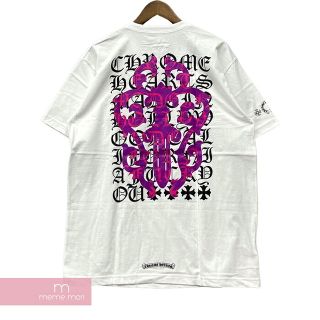 クロムハーツ(Chrome Hearts)の【限定特価】CHROME HEARTS DAGGER EYE CHART Tee クロムハーツ ダガーアイチャートTシャツ 半袖カットソー 胸ポケット ホワイト×パープル サイズL【230507】【新古品】【me04】(Tシャツ/カットソー(半袖/袖なし))