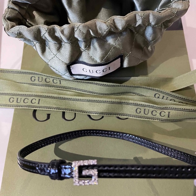 Gucci GUCCI クリスタルスクエアG パテントレザーチョーカーの通販 by はるたん's shop｜グッチならラクマ