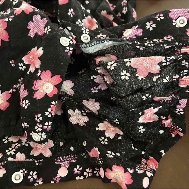 甚平風カバーオール50〜60サイズ キッズ/ベビー/マタニティのベビー服(~85cm)(カバーオール)の商品写真