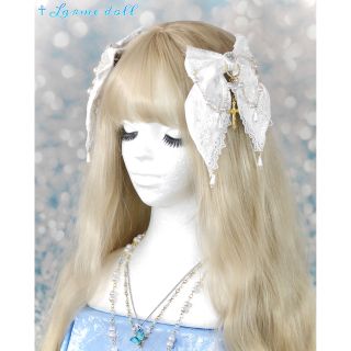 【受注生産】《☥》プリンセスロリィタリボンバレッタ (カラー▷白)(ヘアアクセサリー)