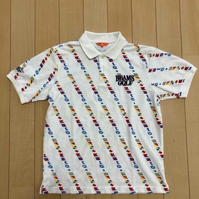 ビームスゴルフ BEAMS GOLF ポロシャツ 総柄 国旗 Mサイズ メンズ | フリマアプリ ラクマ