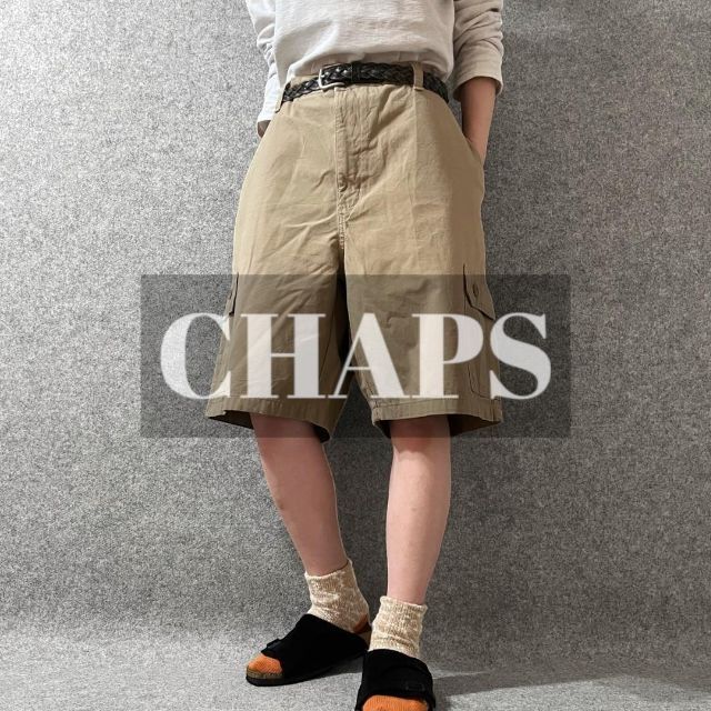 【CHAPS】チャップス ワイド バギー カーゴ ハーフパンツ ショーツ W38