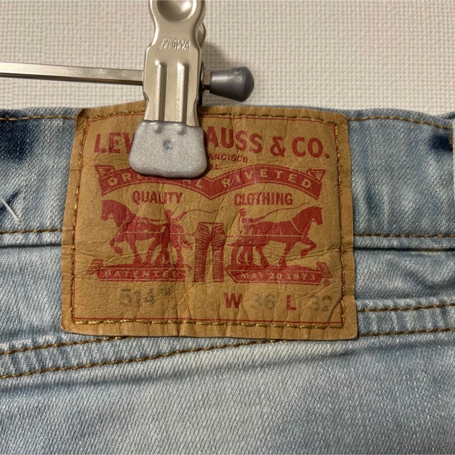 【名作】Levi's リーバイス514 ブリーチ加工 デニム W36 L32