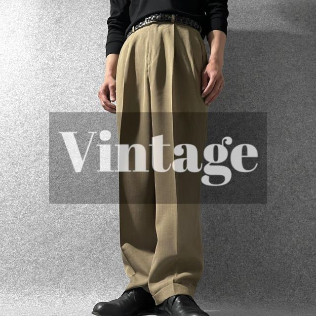 ART VINTAGE - 【vintage】USA製 ウーステッドウール 2タック ワイド