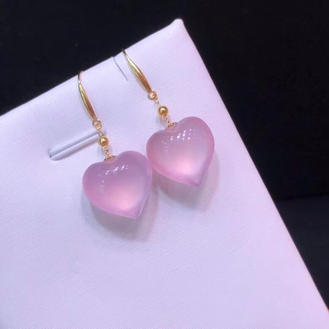⭐︎【天然】スターローズクォーツ ピアス k18の通販 by Rui|ラクマ