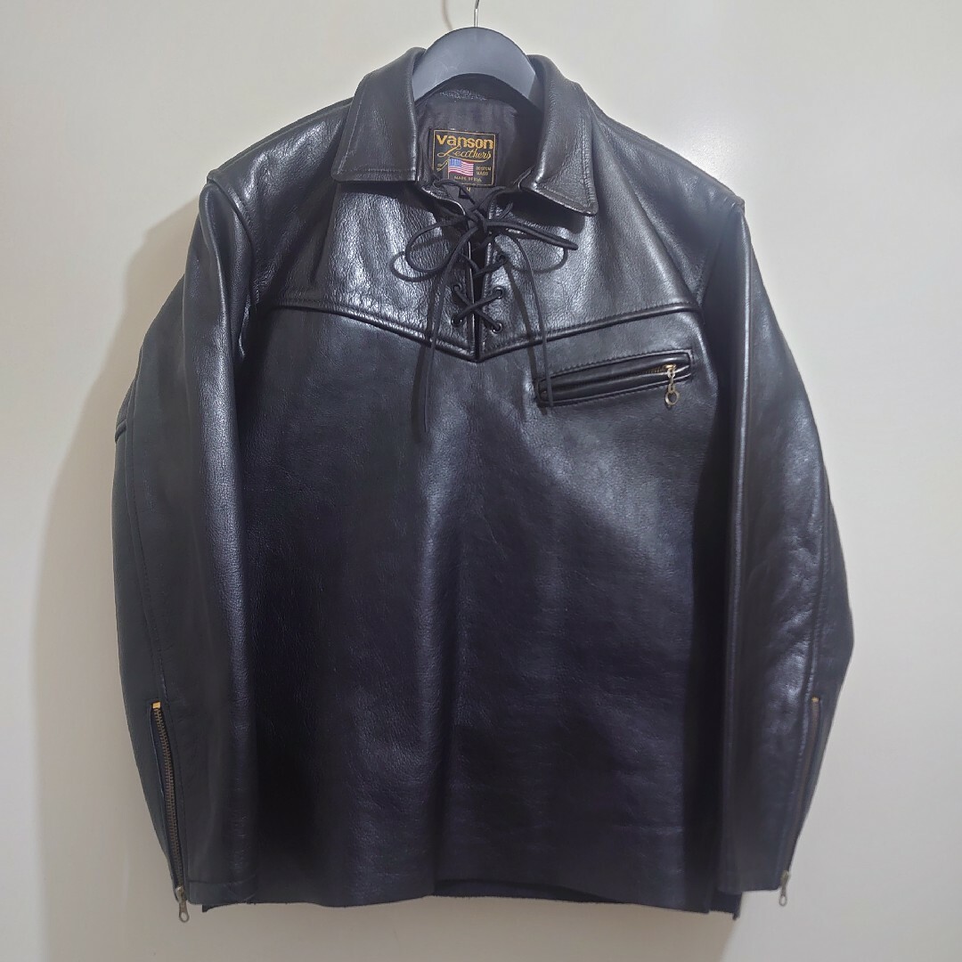 VANSON　プルオーバー　レザージャケット　デンバー　ライダースジャケット　L