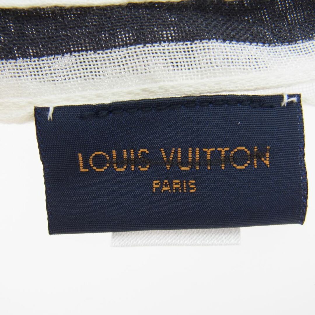 LOUIS VUITTON(ルイヴィトン)のLOUIS VUITTON ルイ・ヴィトン ストール M73476 エトール・モノグラム チェーン シルク混カシミヤ ストール ブラック系【中古】 レディースのファッション小物(ストール/パシュミナ)の商品写真