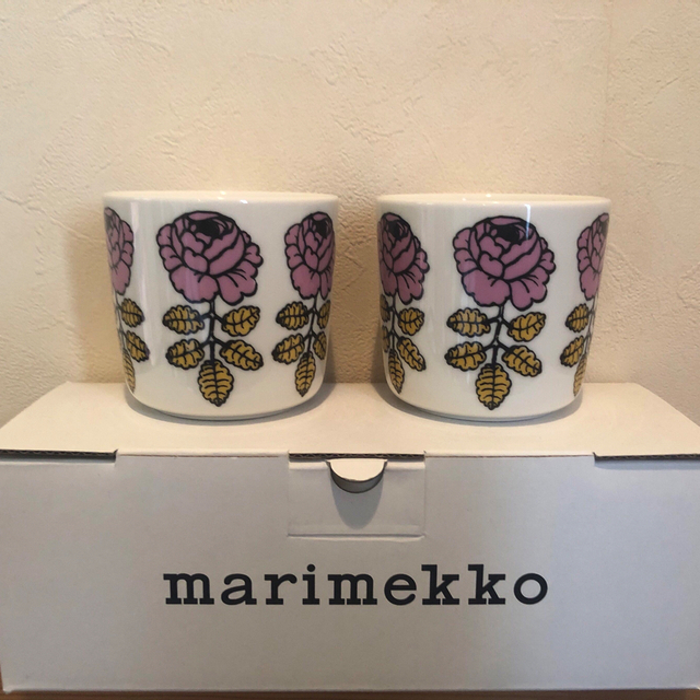 新品　マリメッコ　marimekko　  ヴィヒキルース　 ラテマグ　2点セット美術品/アンティーク