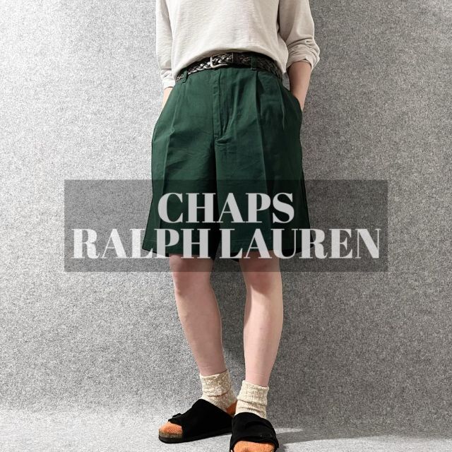 【CHAPS】ラルフローレン 2タック ワイド チノパン ショーツ ハーフパンツ