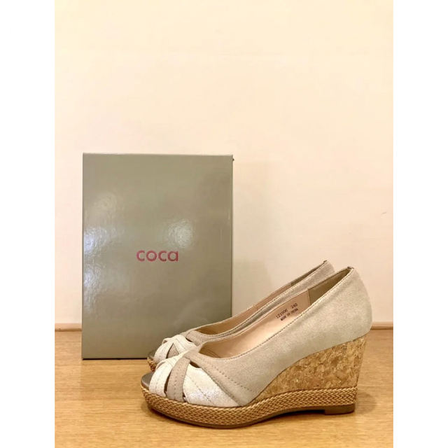 coca(コカ)の新品未使用・COCAコカ・ウェッジソールパンプス　¥14,300 レディースの靴/シューズ(ハイヒール/パンプス)の商品写真