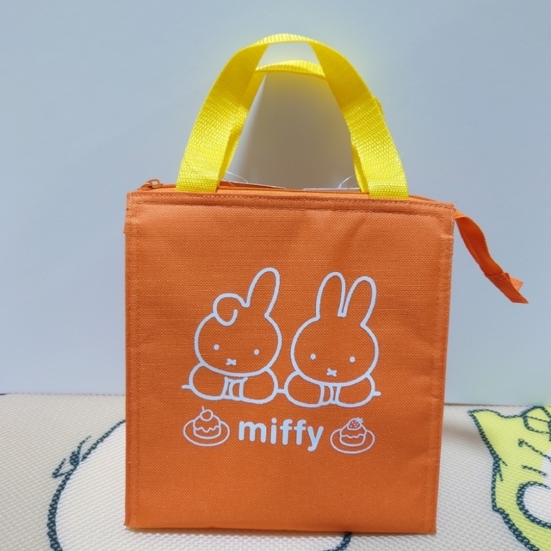 miffy(ミッフィー)のミッフィー 箸 ランチバッグ  保冷バッグ 弁当袋  オレンジ エンタメ/ホビーのおもちゃ/ぬいぐるみ(キャラクターグッズ)の商品写真