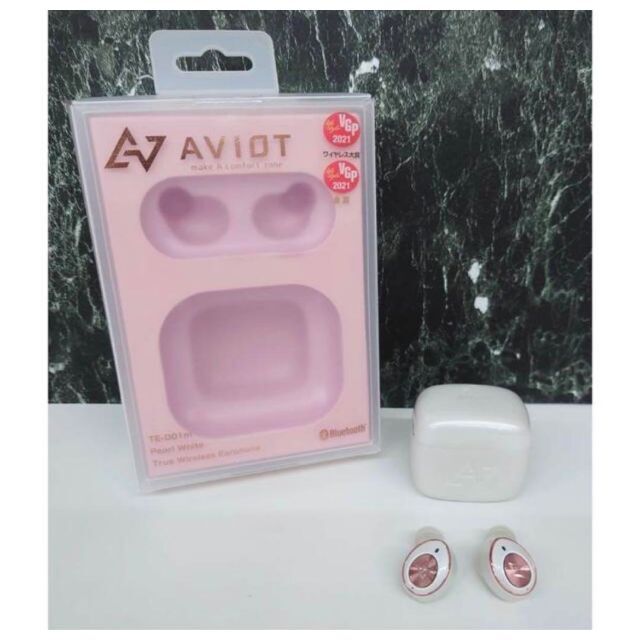 AVIOT 完全ワイヤレスイヤホン TE-D01m パールホワイト　ピンク